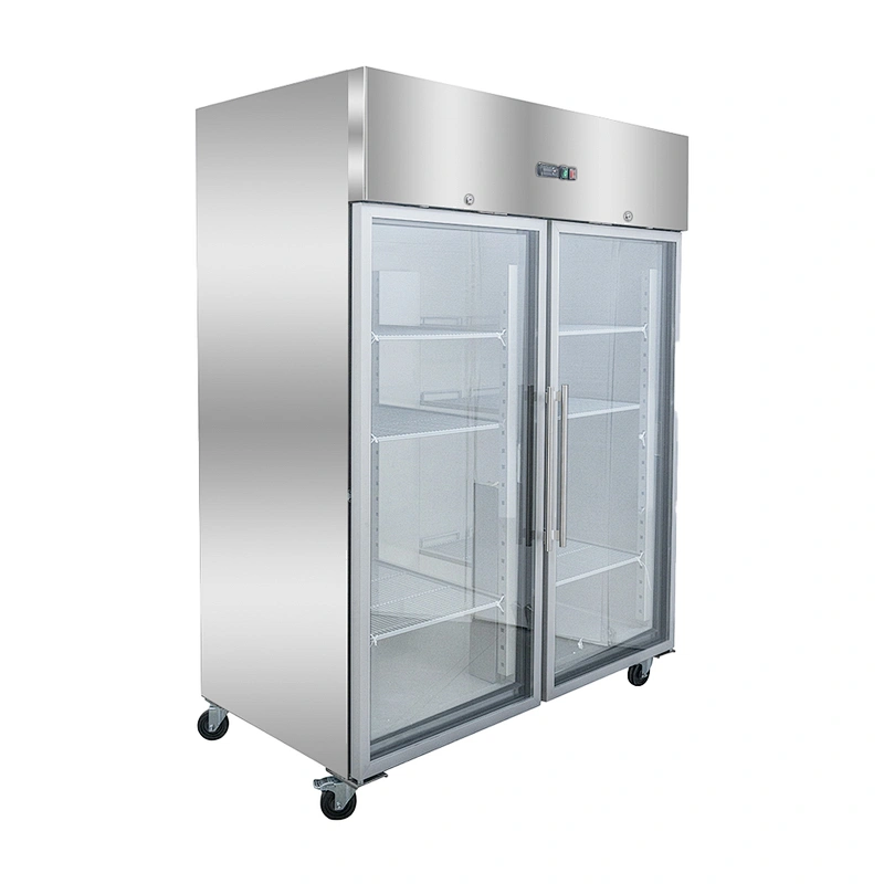 CNJT ventilated commercial refrigerated cabinet with double glass doors